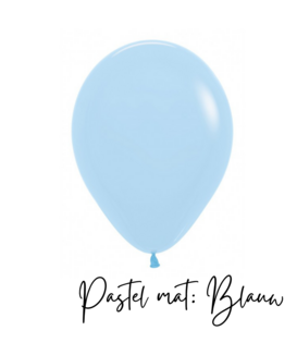 10x latex ballon: pastel mat blauw