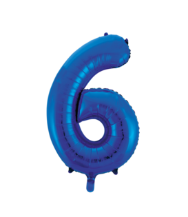 CIJFERBALLON XXL BLAUW / 6