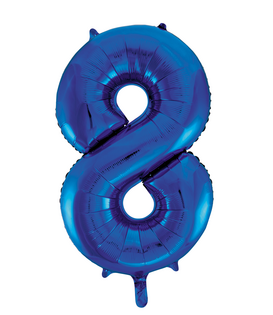 CIJFERBALLON XXL BLAUW / 8