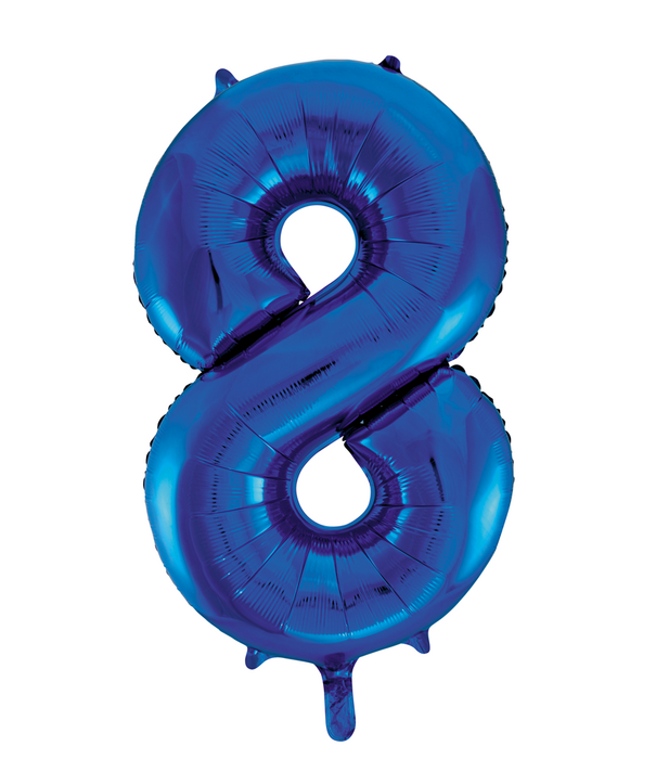 CIJFERBALLON XXL BLAUW / 8