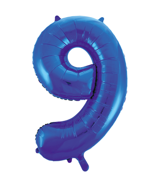 CIJFERBALLON XXL BLAUW / 9
