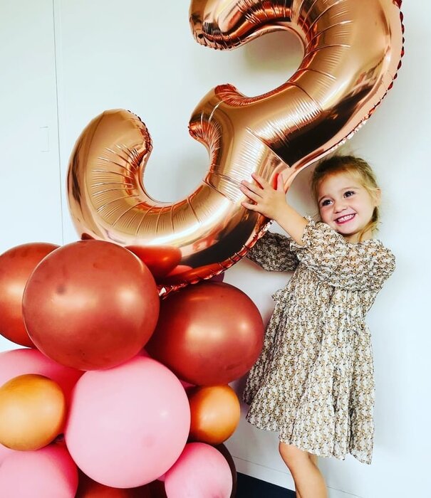 Ballonnentoren met cijfer