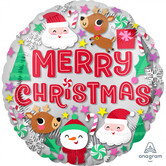 Kerstballon: Merry christmas