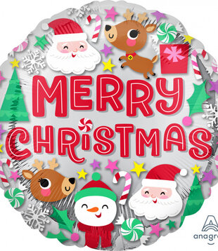 Kerstballon: Merry christmas