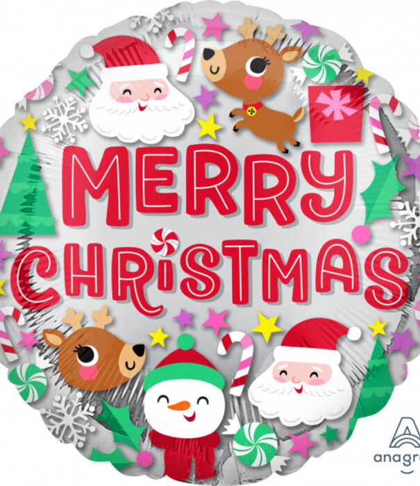 Kerstballon: Merry christmas