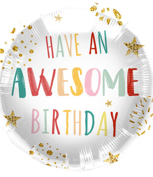 Ballonnenpost: Awesom birthday folieballon