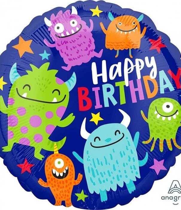 Ballonnenpost; folieballon happy birthday monster