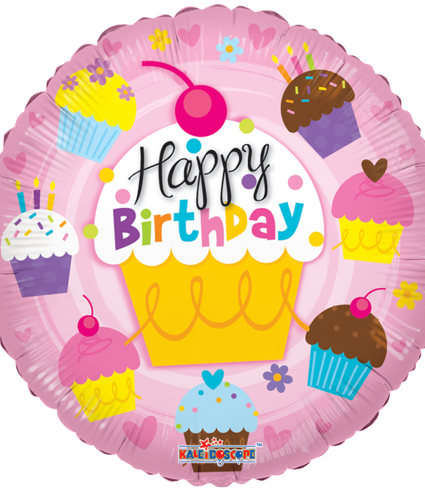 Ballonnenpost | Happy birthday cupcake