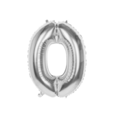 Cijferballon XL zilver | 0