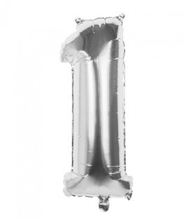 Cijferballon XXL zilver | 1