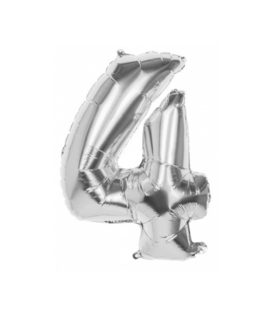 Cijferballon XXL zilver | 4