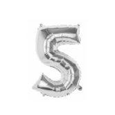 Cijferballon XXL zilver |  5