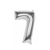 Cijferballon XXL zilver | 7