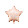 Folieballon happy birtdhay lichtroze