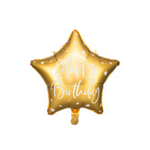 Ballonnenpost | gouden ster happy birthday