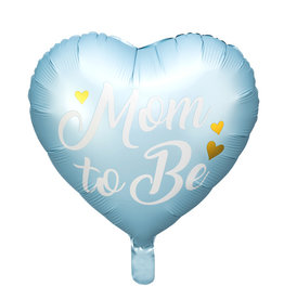 Folieballon mom to be blauw