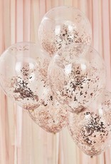 Gingerray Rose gouden confettiballon 5x