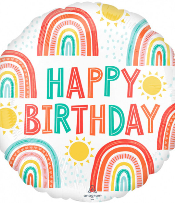 Ballonnenpost | Happy birthday regenboog