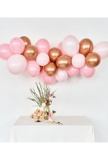 OPGEBLAZEN ballonnenboog: Roze/koper