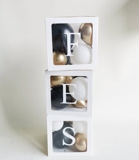 DIY Ballonnen blokken: Zwart/wit