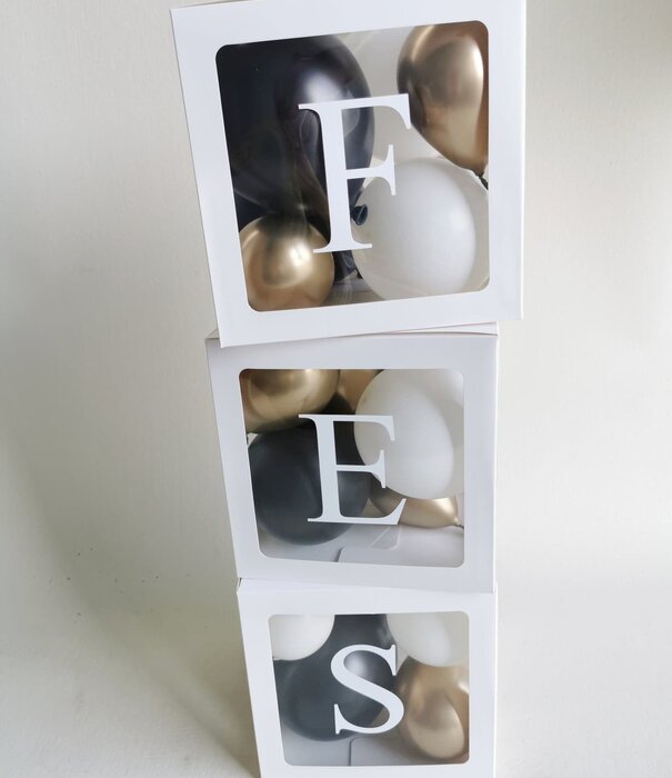 DIY Ballonnen blokken: Zwart/wit