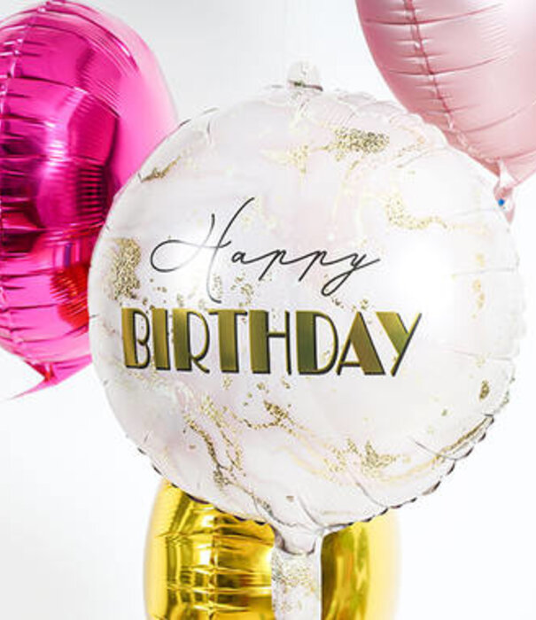 Ballonnenpost: Marmer happy birthday