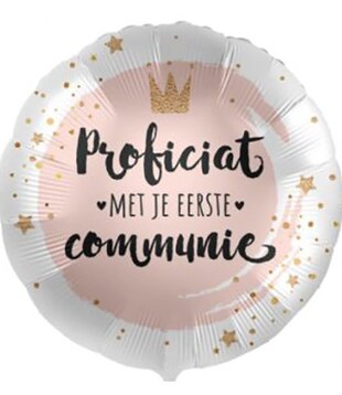 Ballonnenpost | Proficiat met je communie roze