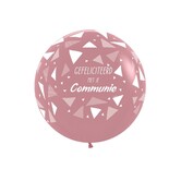 Latex ballon: Communie rosé 60cm