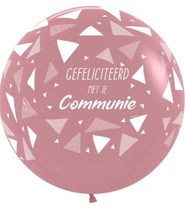 Latex ballon: Communie rosé 60cm