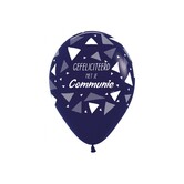 5x Latex ballon: Communie navy blauw