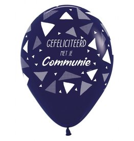 5x Latex ballon: Communie navy blauw