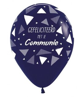 5x Latex ballon: Communie navy blauw