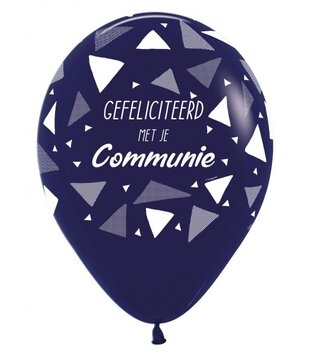 5x Latex ballon: Communie navy blauw