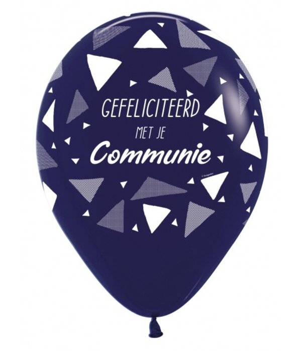 5x Latex ballon: Communie navy blauw