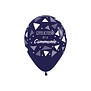 5x Latex ballon: Communie navy blauw