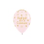 5x latex ballon: Hoera met je communie roze