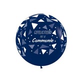 Latex ballon: Communie navy blauw 60cm
