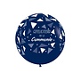 Latex ballon: Communie navy blauw 60cm