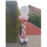 luxe ballonnenpilaar met naam