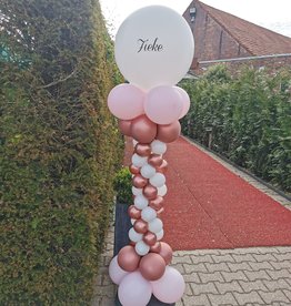 luxe ballonnenpilaar met naam