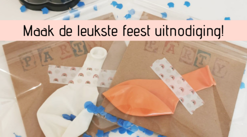 4 leukste DIY uitnodiging voor een kinderfeestje. 