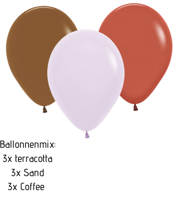 WOW Ballonnnenmix Terracotta/sand/Coffee