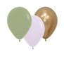 WOW ballonnenmix: Olijf/sand/gold