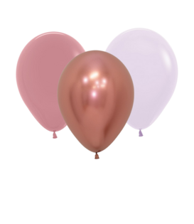 WOW ballonnenmix: Oud roze/Rose gold/Sand