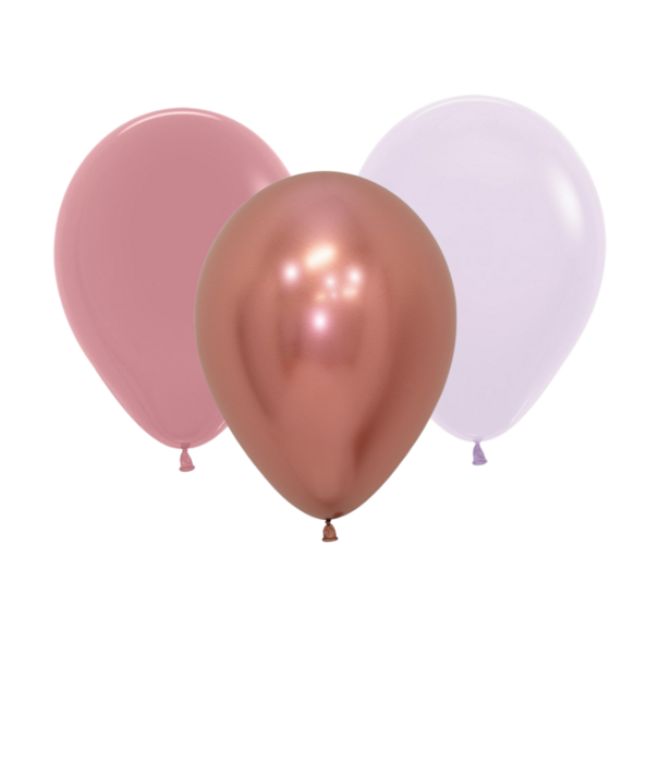 WOW ballonnenmix: Oud roze/Rose gold/Sand