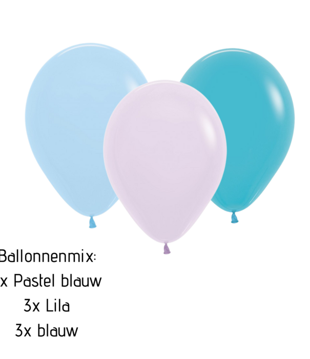 WOW ballonnenmix: Blauw / Lila
