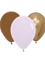 WOW ballonnenmix: Bruin/sand/goud