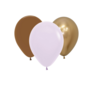 WOW ballonnenmix: Bruin/sand/goud