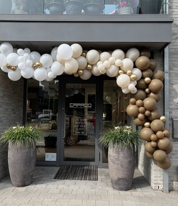 WOW ballonnenmix: Bruin/sand/goud