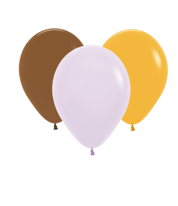 WOW ballonnemix: Mosterd/Sand/Bruin